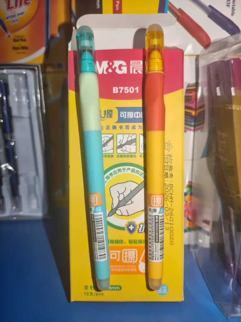 Pens with rubbers